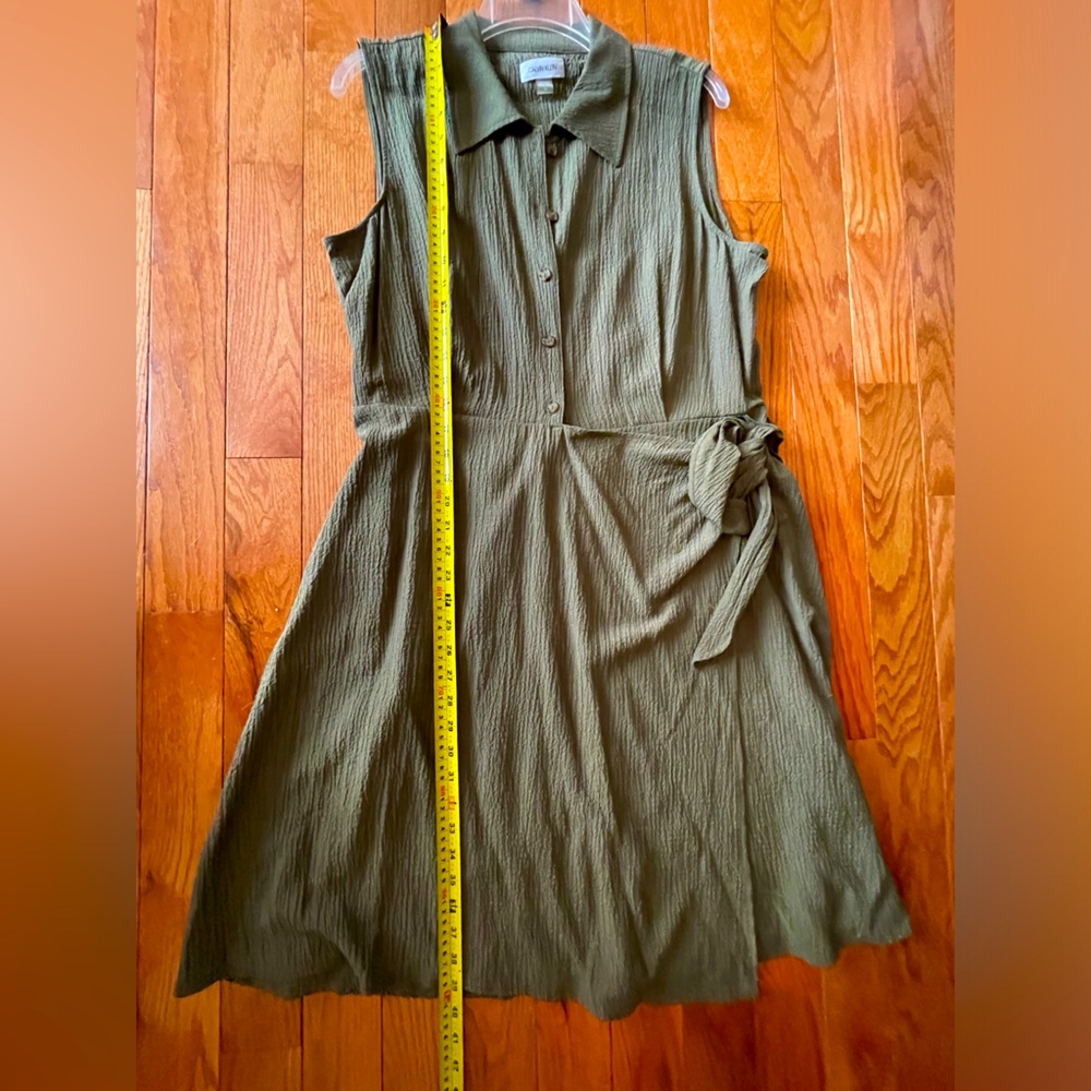 Calvin Klein size 14 olive dress